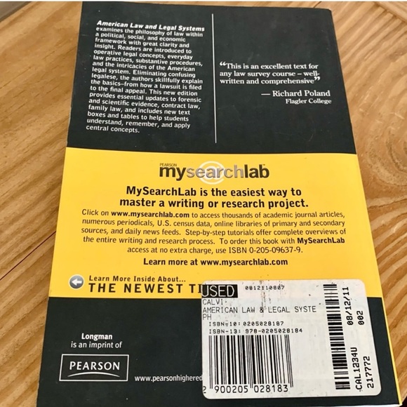 💥 American Law & Legal Systems (7th Edition) by James V. Calvi & Susan C… - Picture 2 of 4